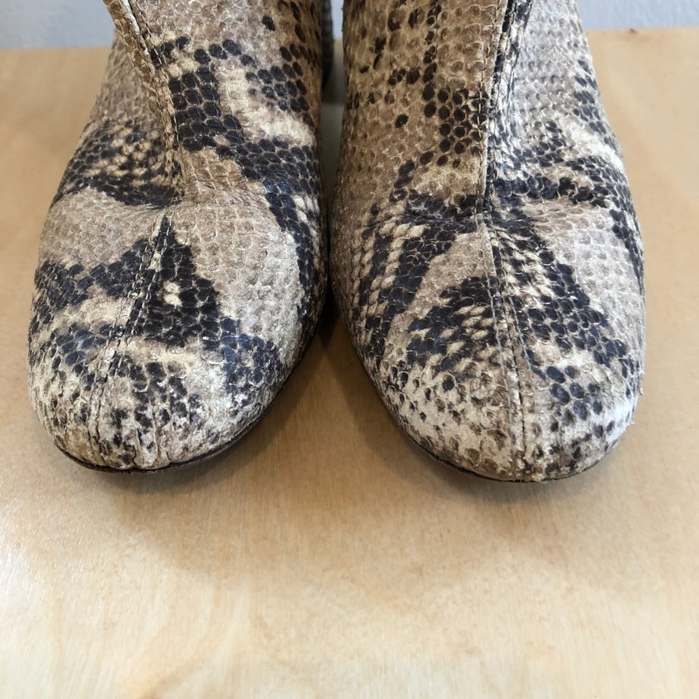Free People Snakeskin Print Ankle Booties in Beige and Brown - Picture 8 of 8